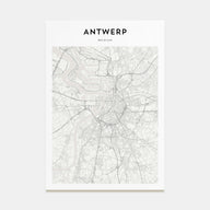 Antwerp Map Portrait Poster