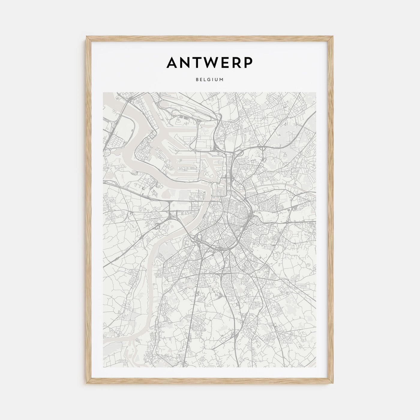 Antwerp Map Portrait Poster