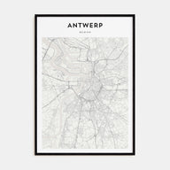 Antwerp Map Portrait Poster