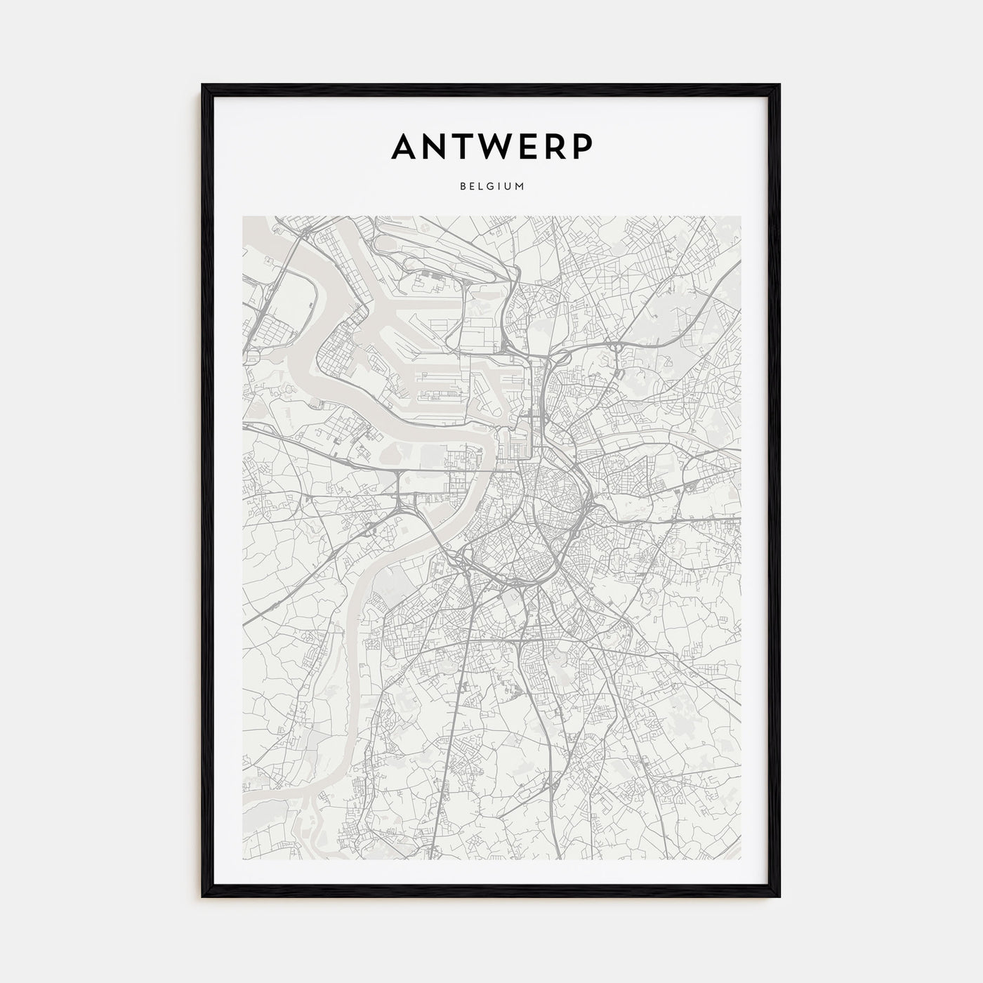 Antwerp Map Portrait Poster