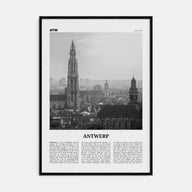 Antwerp Travel B&W Poster
