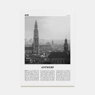 Antwerp Travel B&W Poster