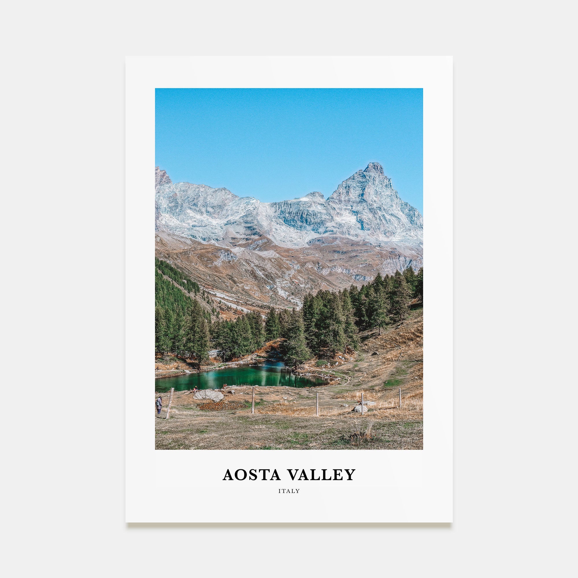 Aosta Valley Portrait Color Poster