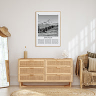 Aosta Valley Travel B&W Poster