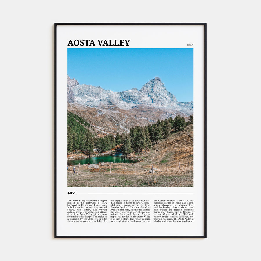 Aosta Valley Travel Color Poster