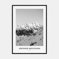 Apennine Mountains Portrait B&W Poster