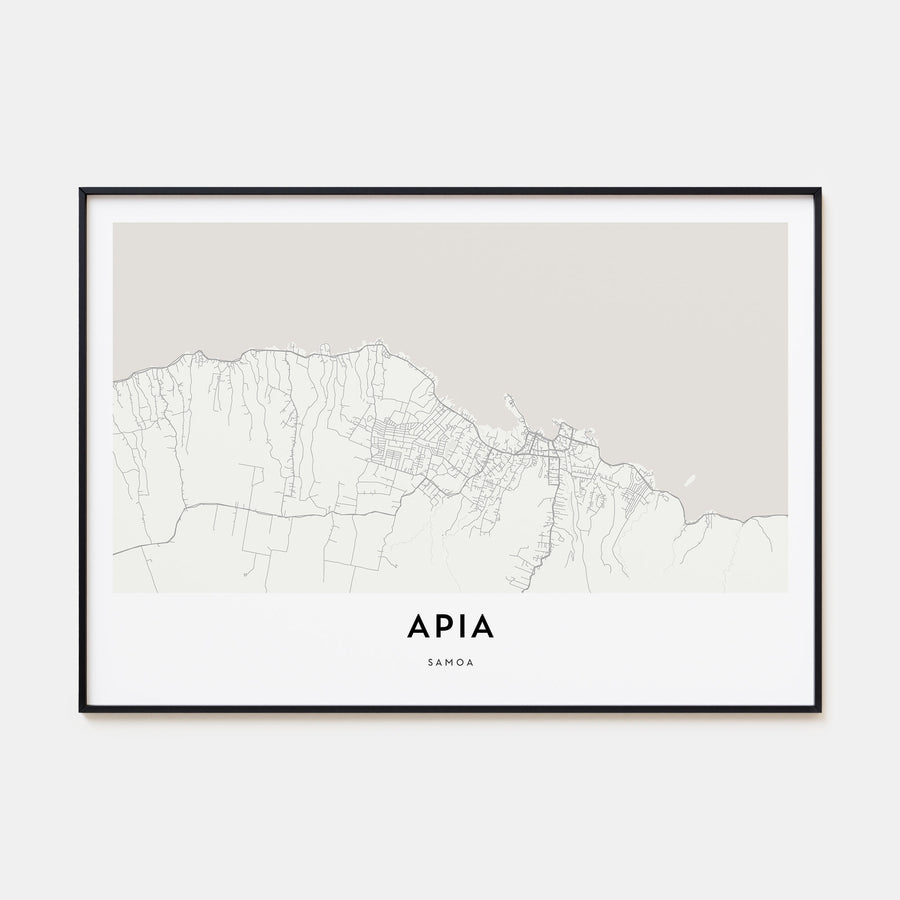 Apia Map Landscape Poster