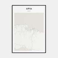 Apia Map Portrait Poster
