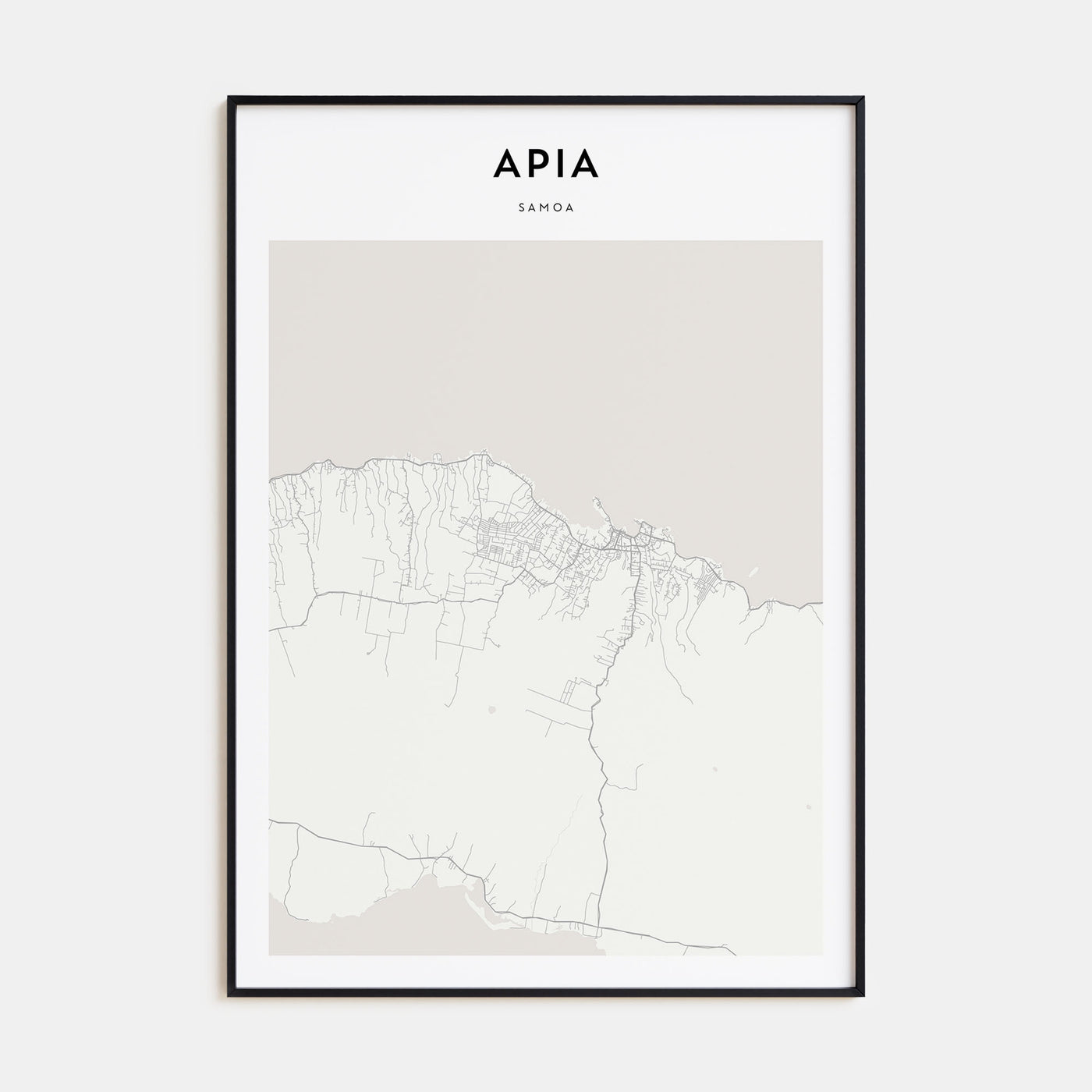 Apia Map Portrait Poster