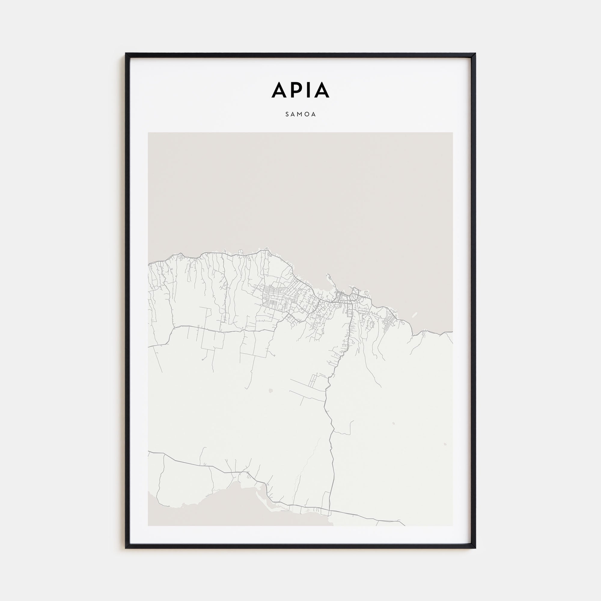 Apia Map Portrait Poster