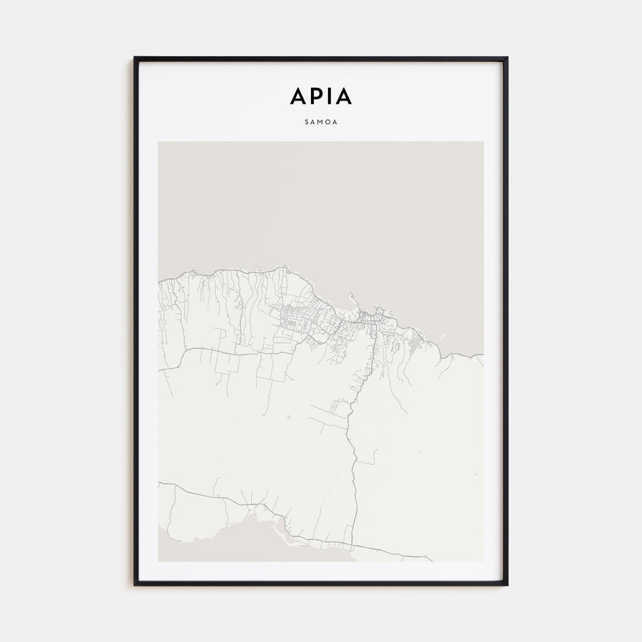 Apia Map Portrait Poster