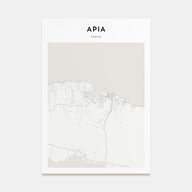 Apia Map Portrait Poster