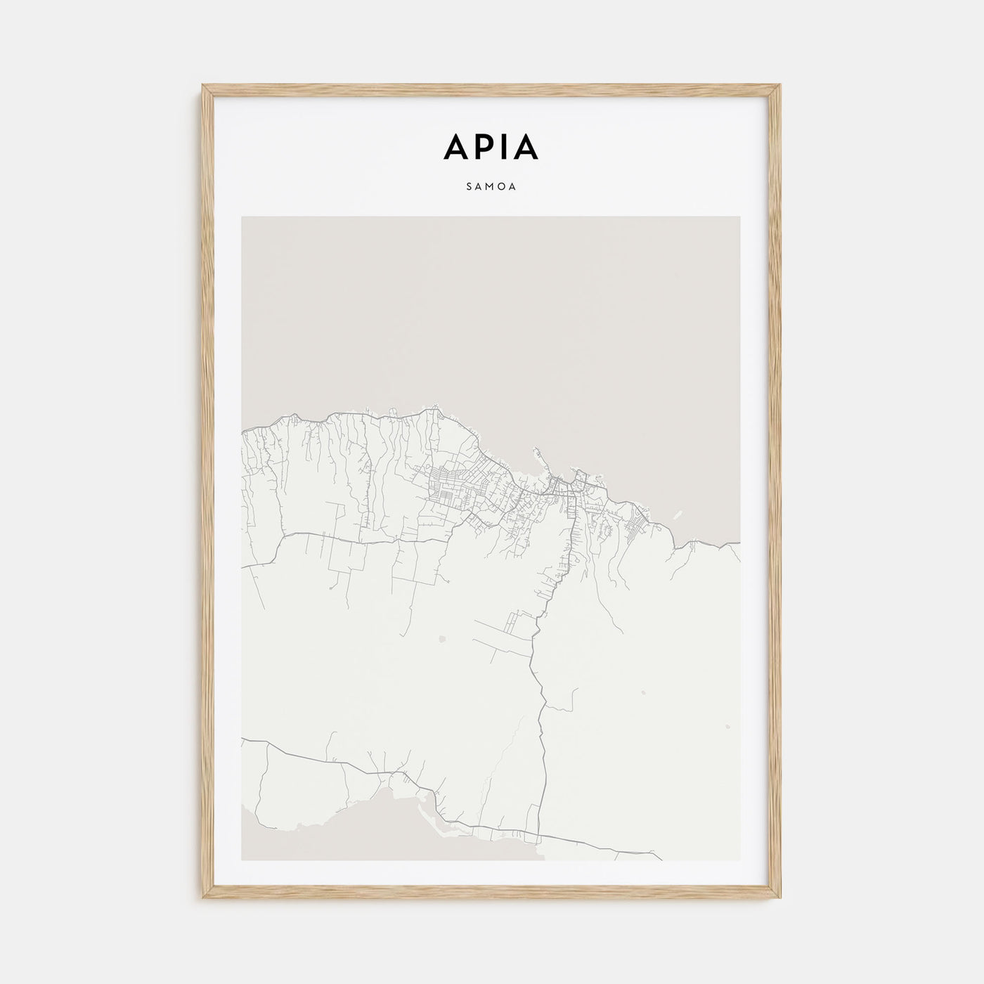 Apia Map Portrait Poster