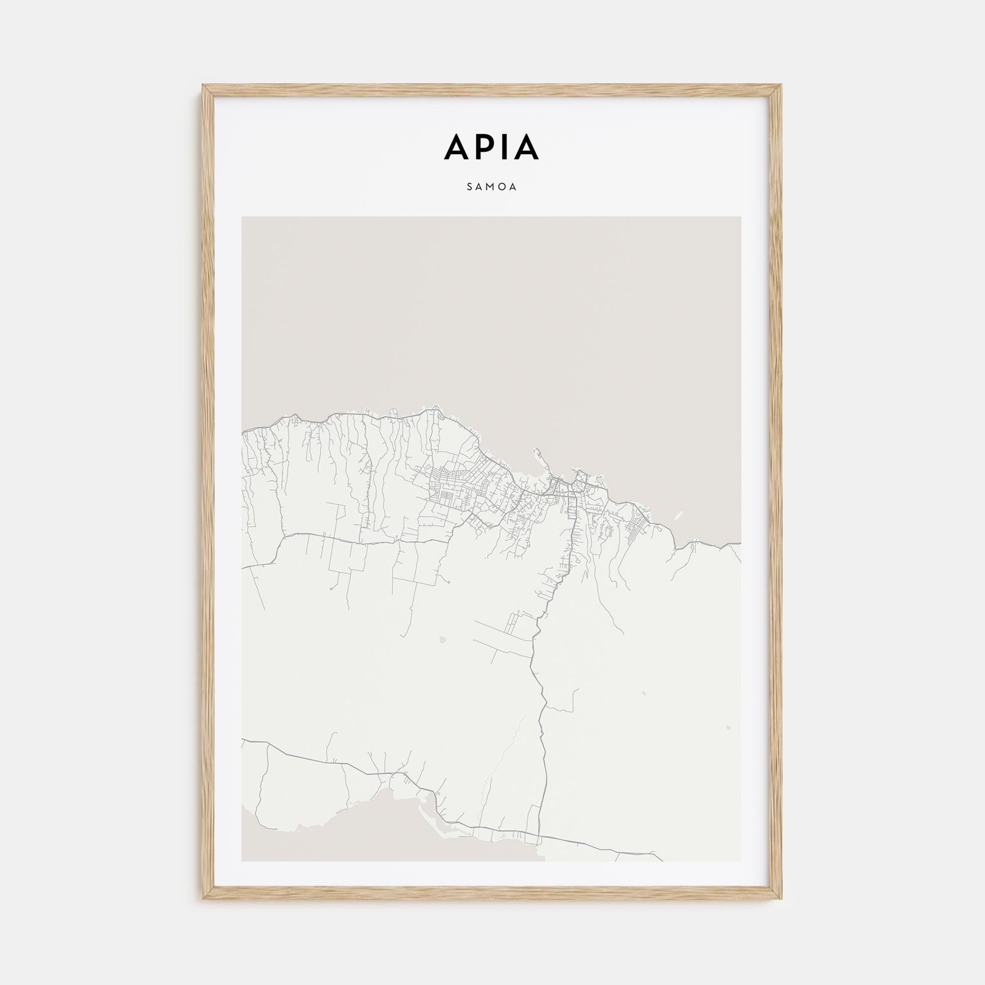 Apia Map Portrait Poster