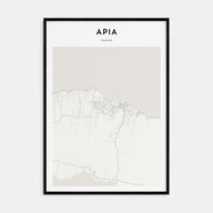 Apia Map Portrait Poster