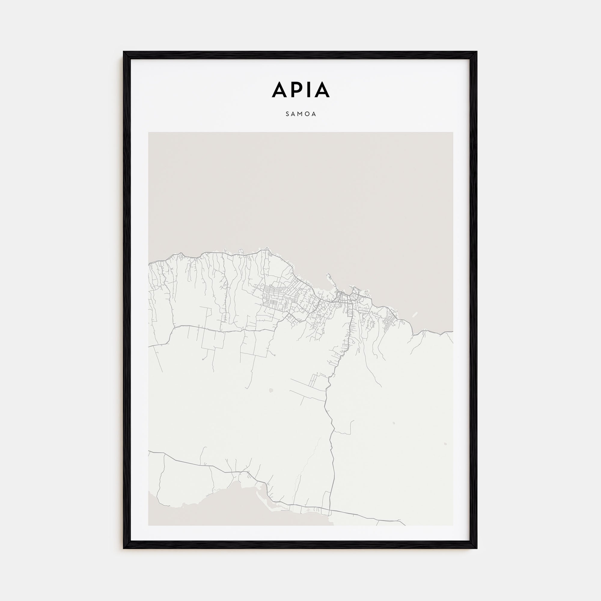 Apia Map Portrait Poster
