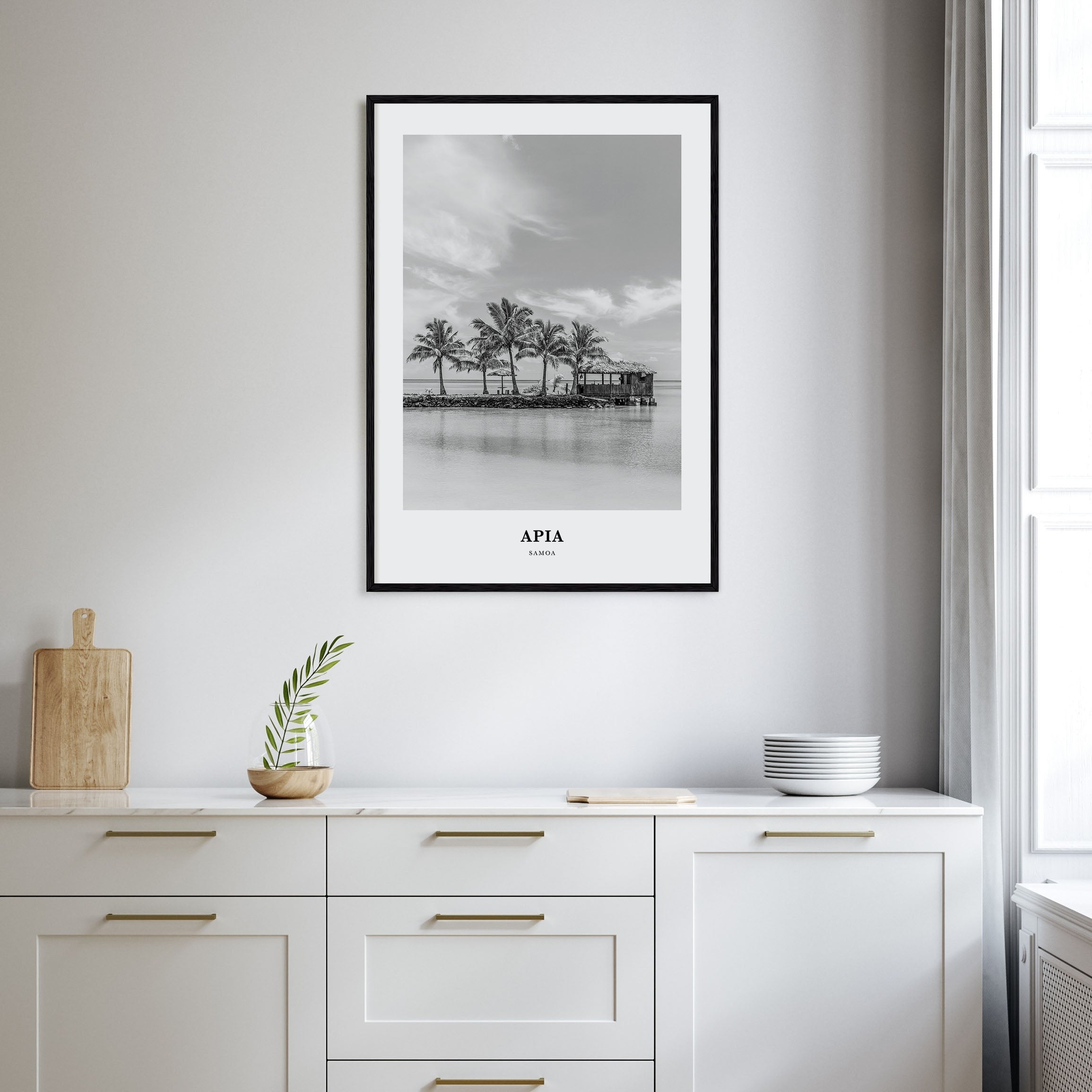Apia Portrait B&W Poster