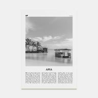 Apia Travel B&W Poster