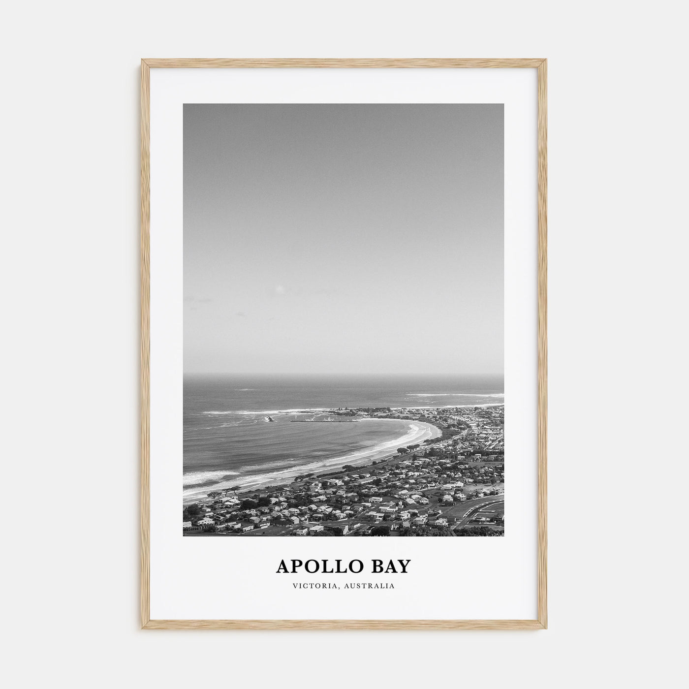 Apollo Bay Portrait B&W Poster