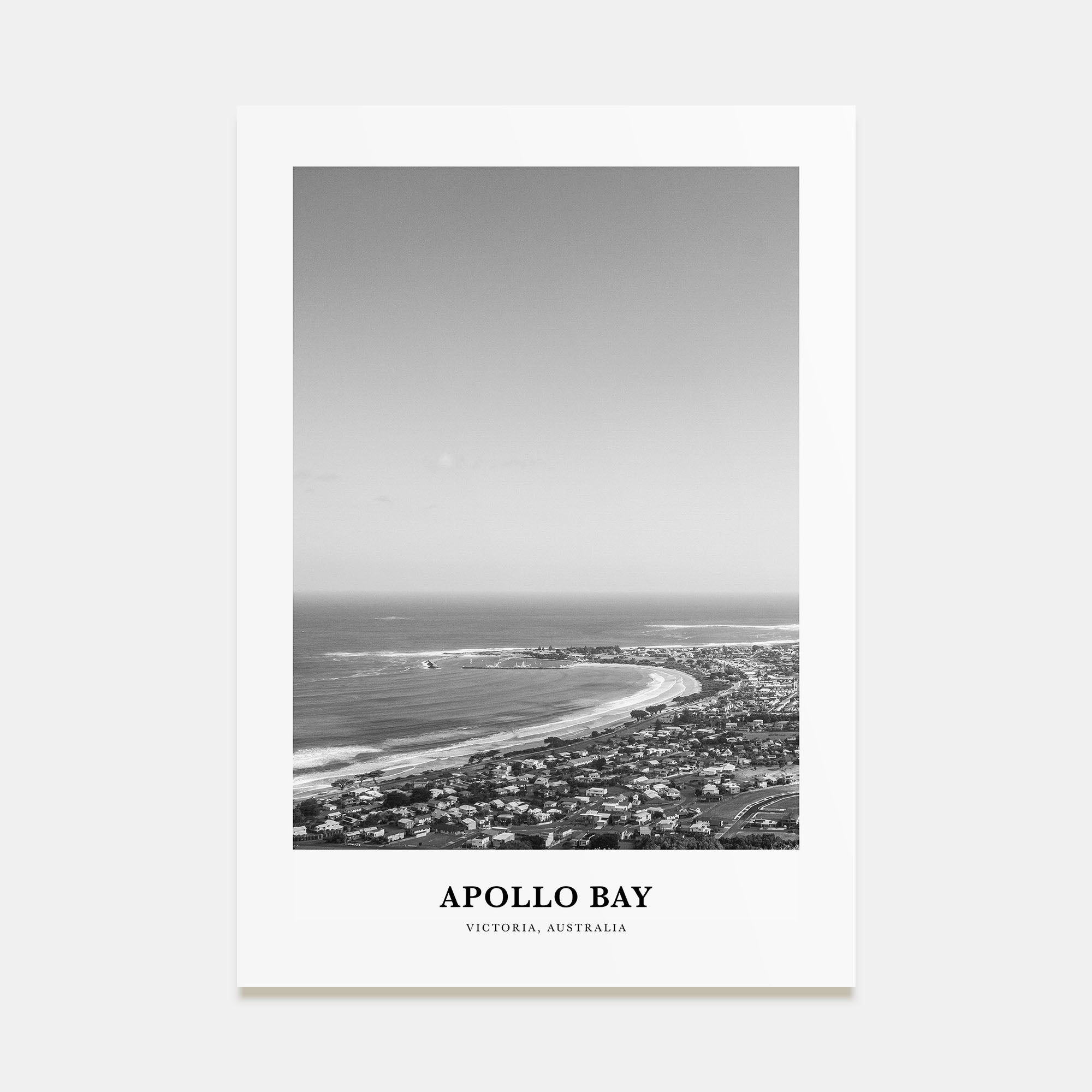 Apollo Bay Portrait B&W Poster