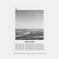 Apollo Bay Travel B&W Poster