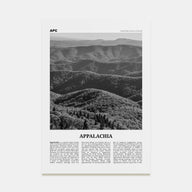 Appalachia Travel B&W Poster