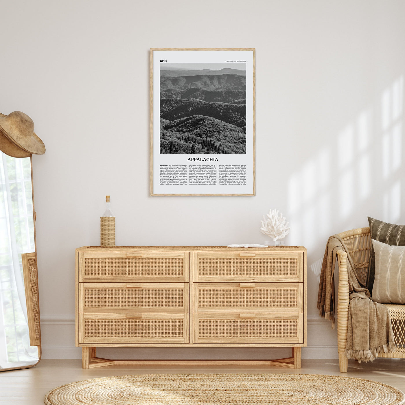 Appalachia Travel B&W Poster