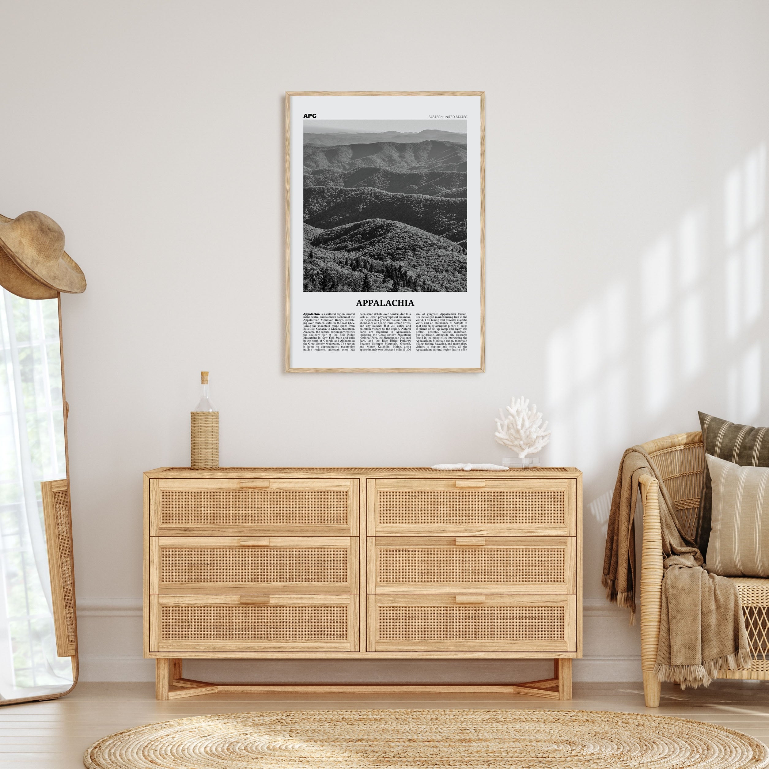 Appalachia Travel B&W Poster