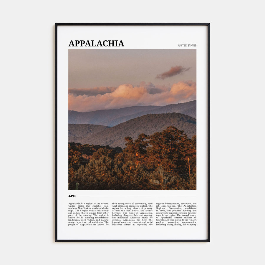 Appalachia Travel Color Poster
