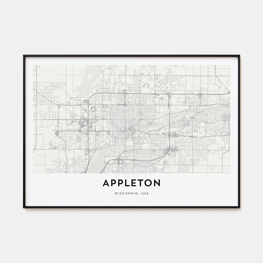 Appleton Map Landscape Poster