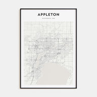 Appleton Map Portrait Poster