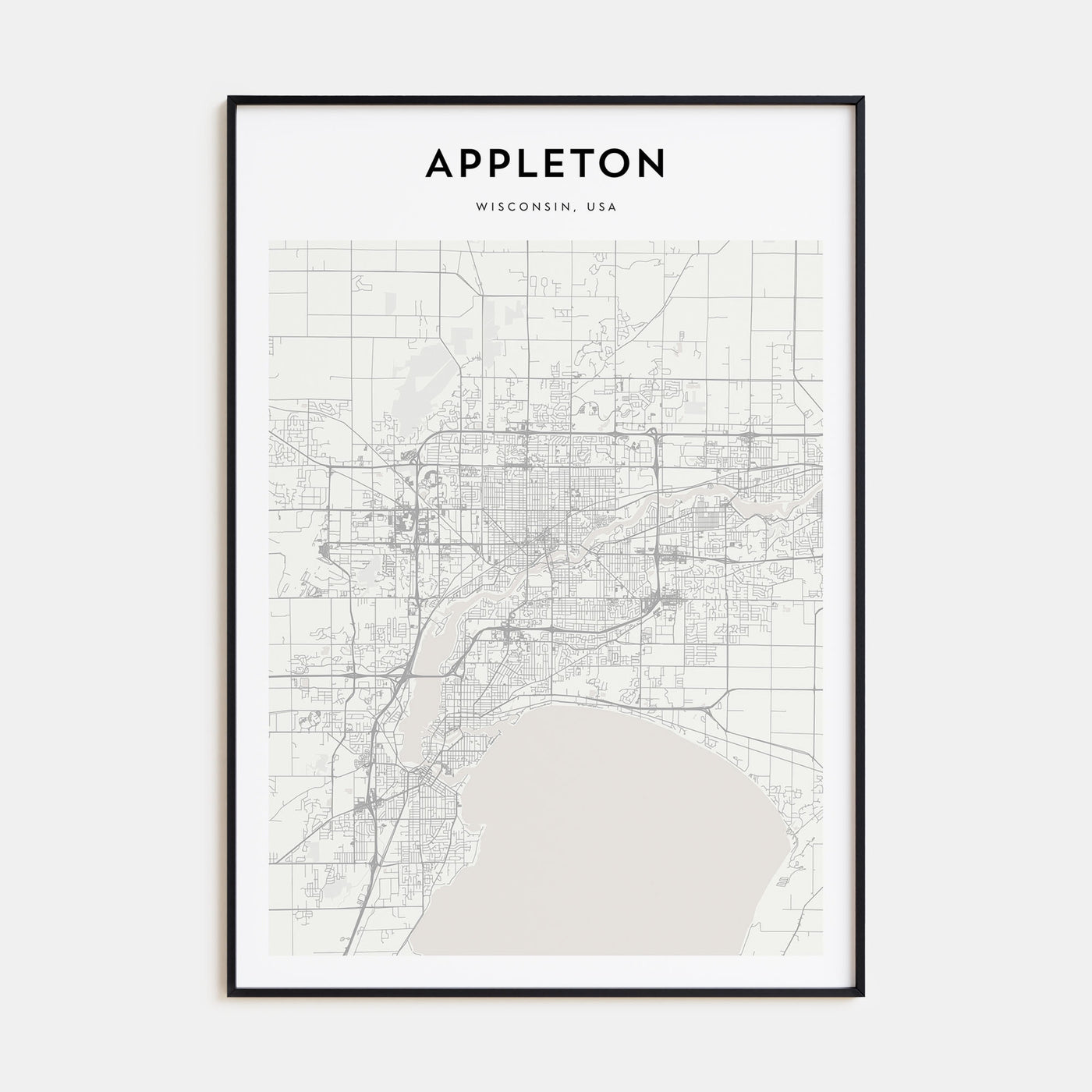Appleton Map Portrait Poster