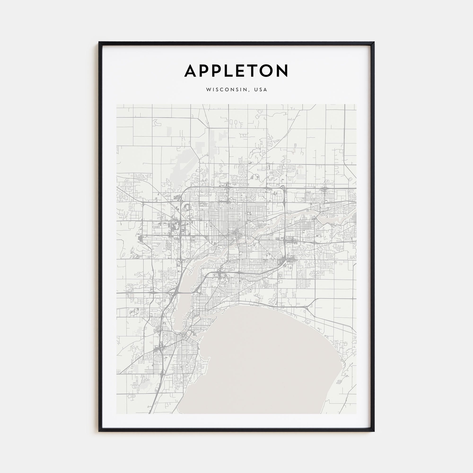 Appleton Map Portrait Poster