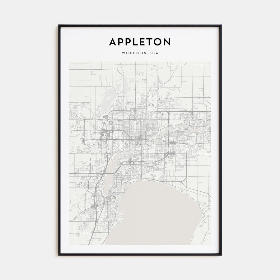 Appleton Map Portrait Poster