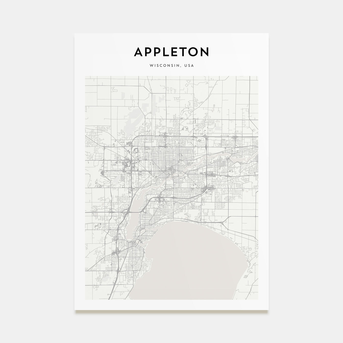 Appleton Map Portrait Poster