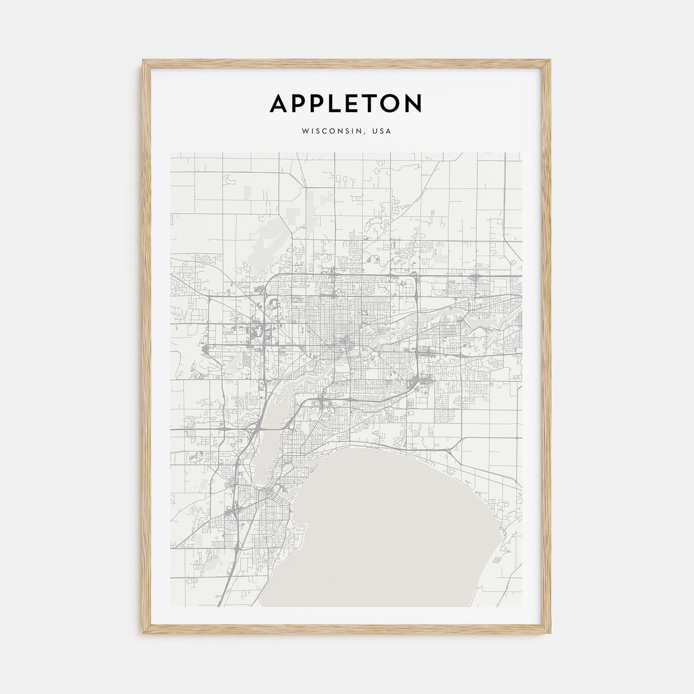 Appleton Map Portrait Poster