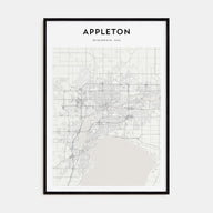 Appleton Map Portrait Poster
