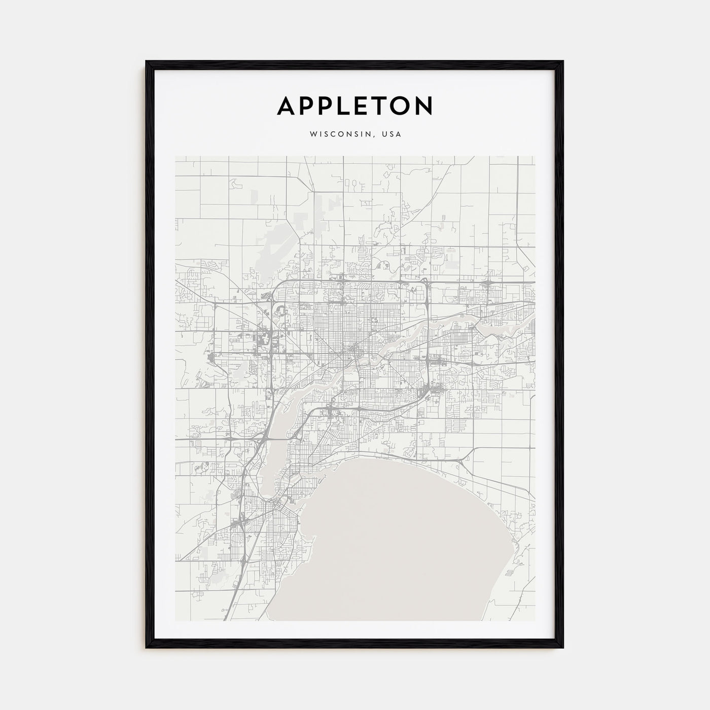 Appleton Map Portrait Poster