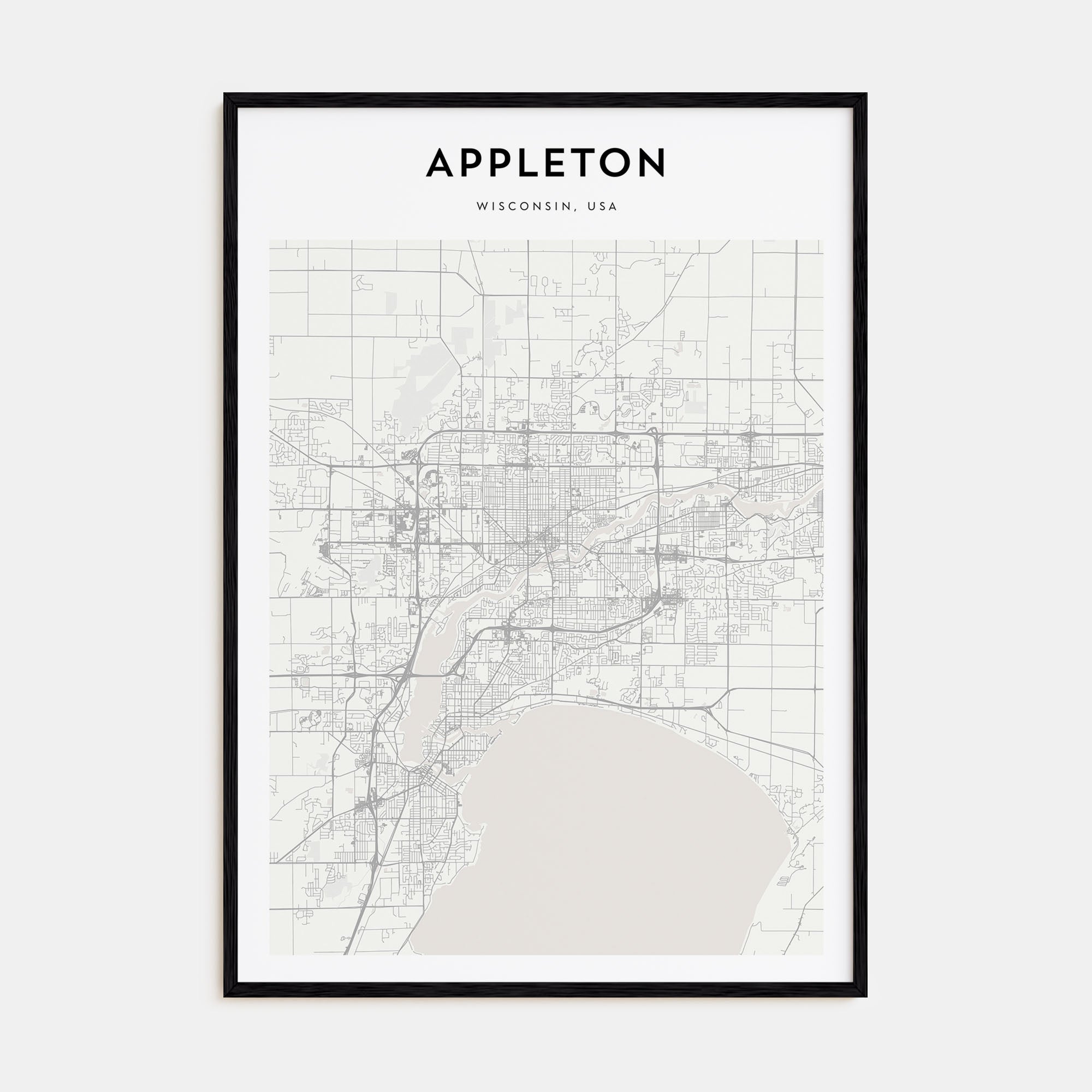 Appleton Map Portrait Poster