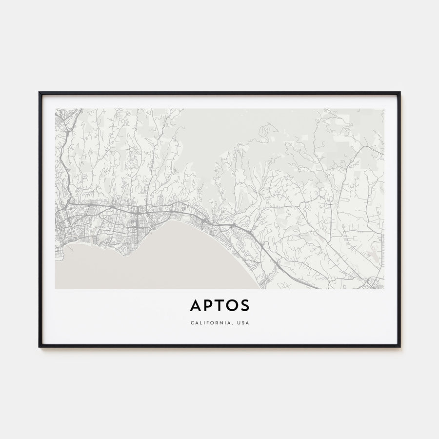 Aptos Map Landscape Poster