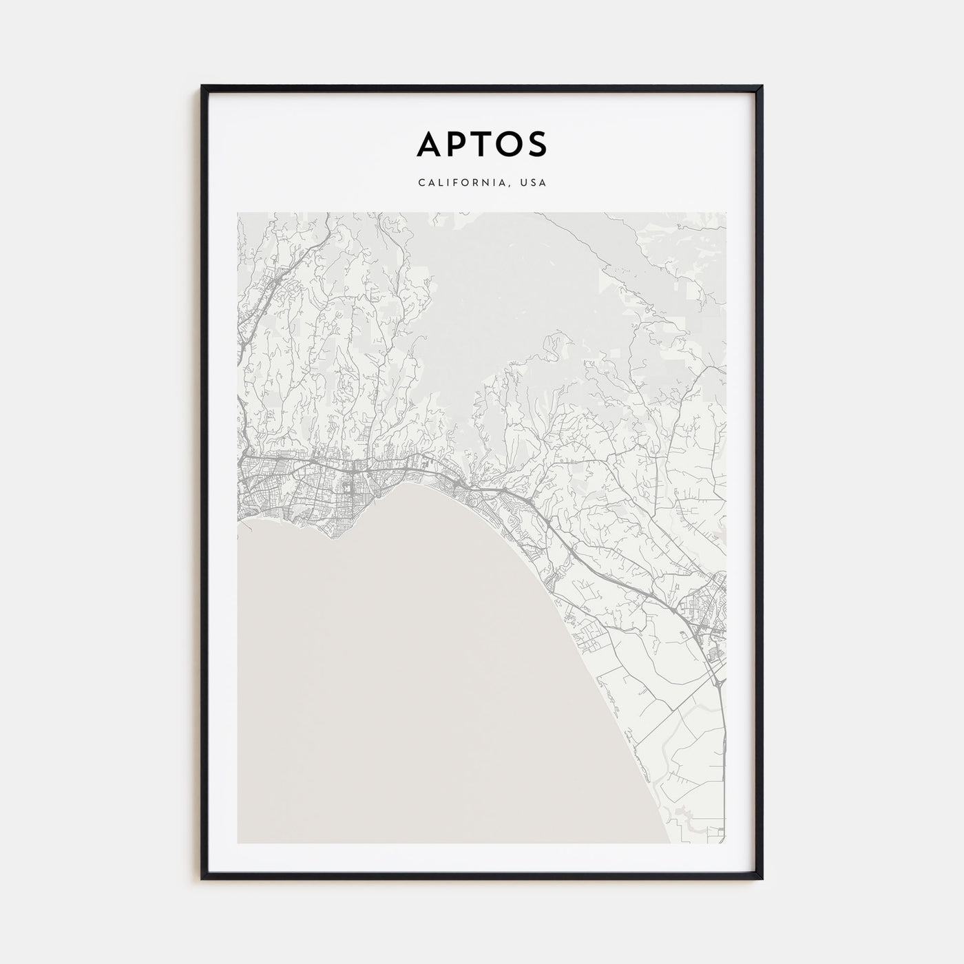 Aptos Map Portrait Poster