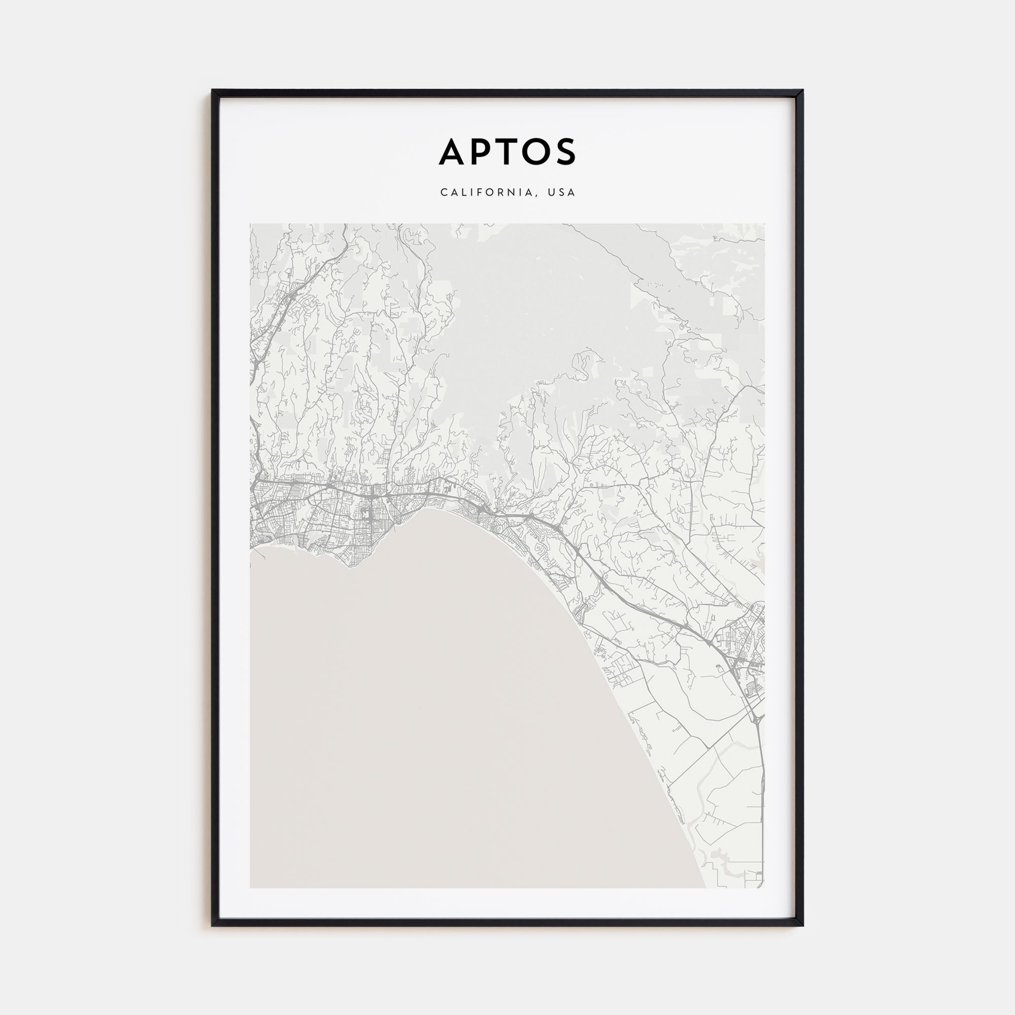 Aptos Map Portrait Poster