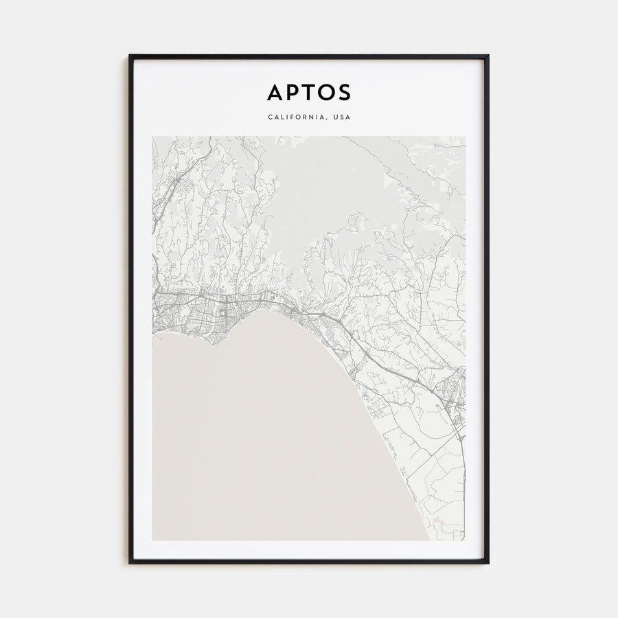 Aptos Map Portrait Poster