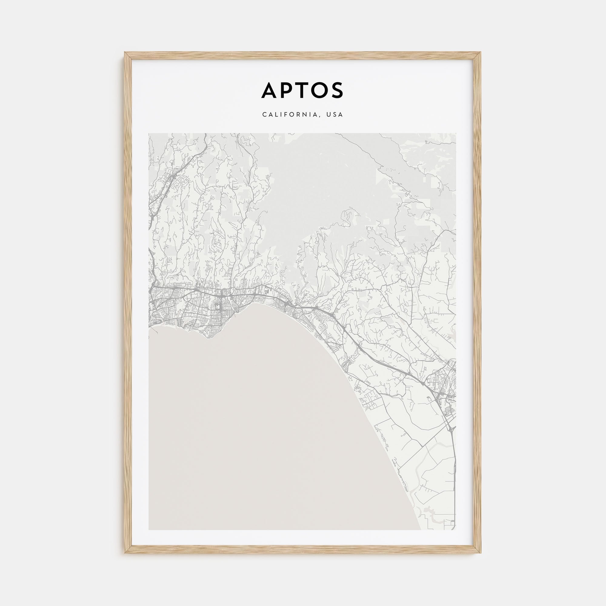 Aptos Map Portrait Poster
