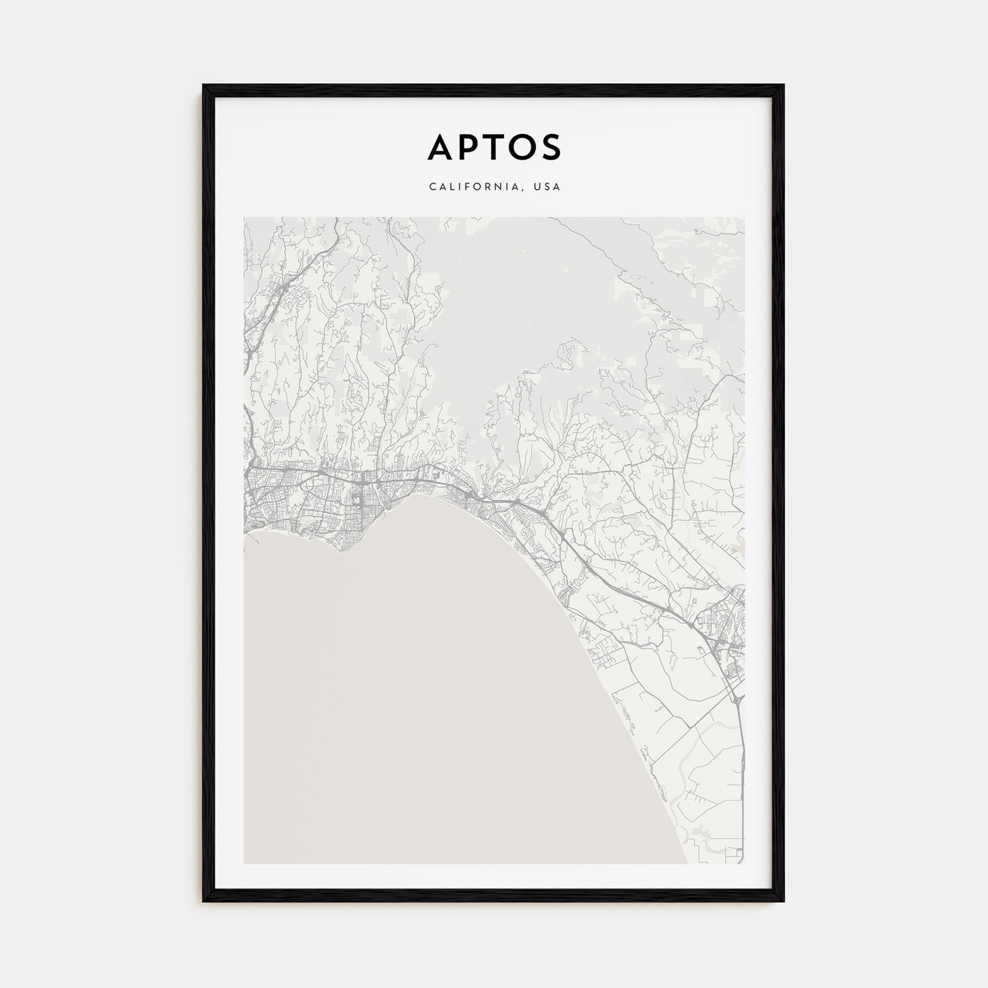 Aptos Map Portrait Poster