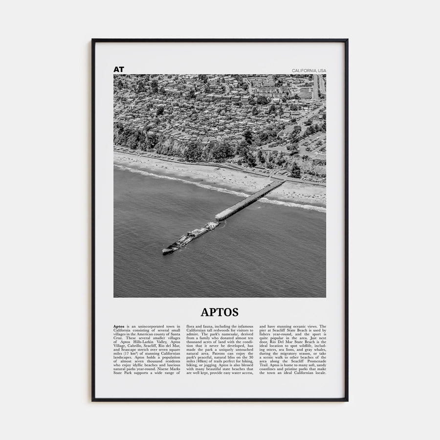 Aptos Travel B&W Poster