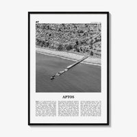 Aptos Print Black and White, Aptos Wall Art, Aptos Poster, Aptos Photo, Aptos Map, Aptos Wall Decor, California, USA, United States
