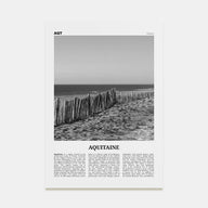 Aquitaine Travel B&W Poster