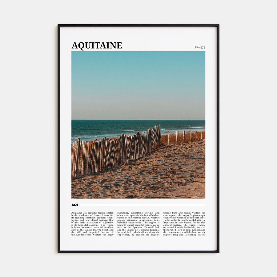 Aquitaine Travel Color Poster