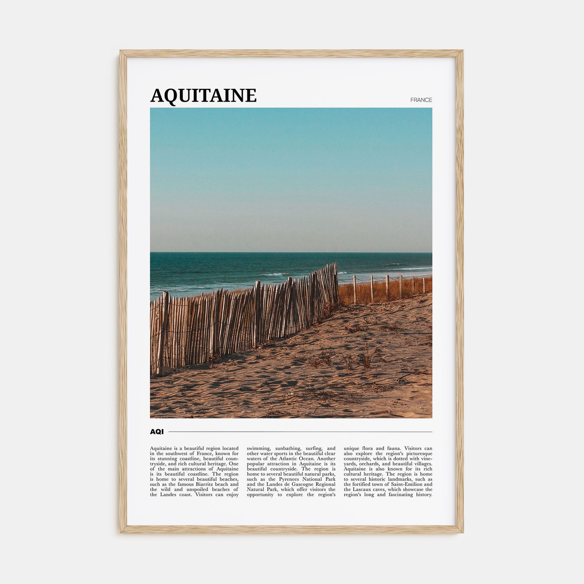 Aquitaine Travel Color Poster